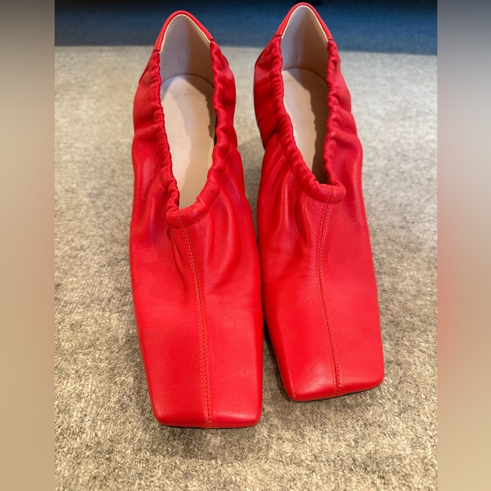 Wandler Red Leather Flats